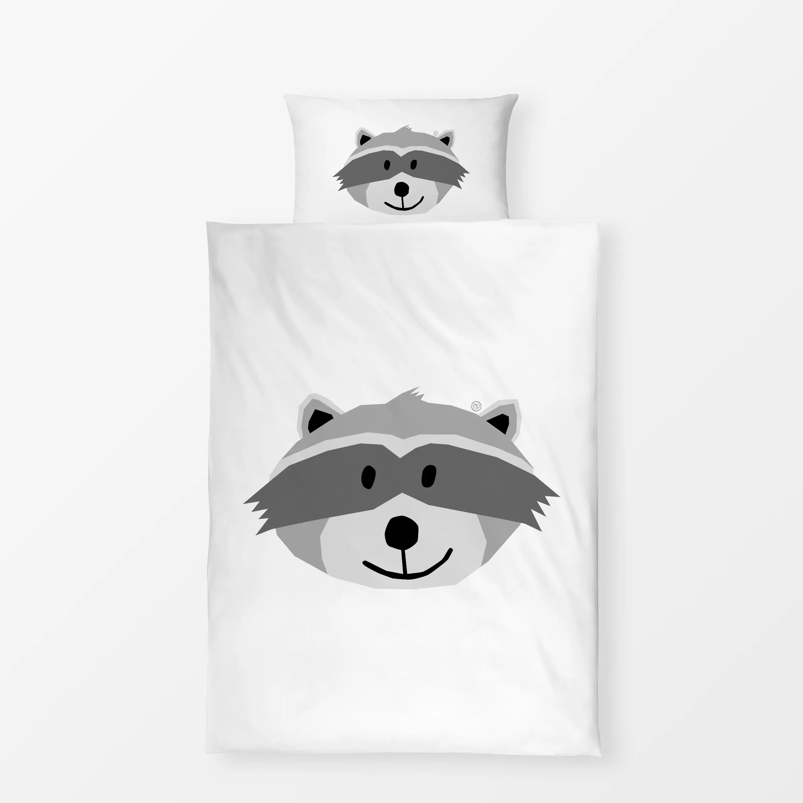 Bettwäsche Willi Waschbär - Kinderzimmer & Motive für Kinder, Tiere - von „Carolin Vonhoff"; Kinder, grau, Waschbär, Tiere, ...