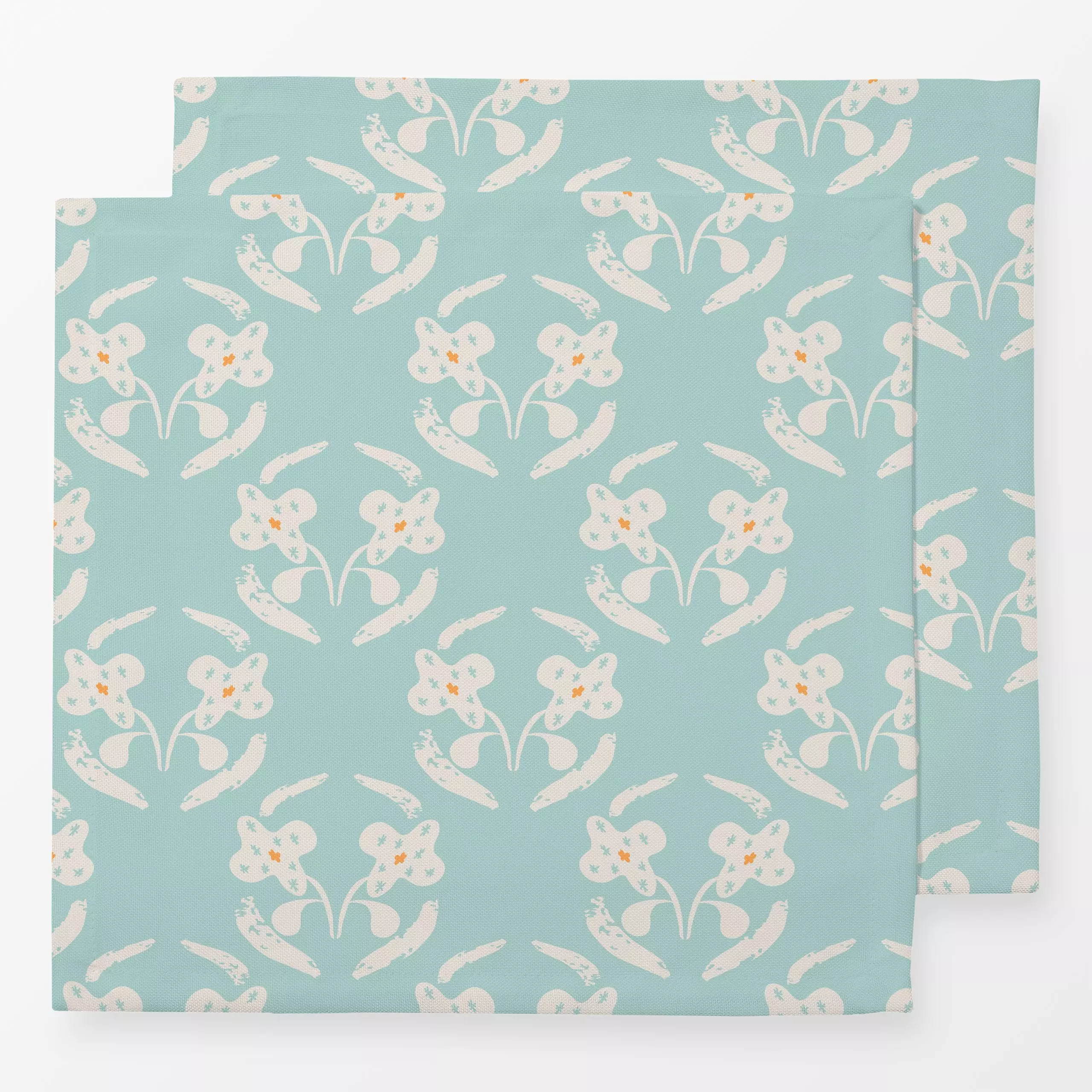 Servietten Flowerpot türkis - Blumen & Florales, Frühling - von „Patries Elisabeth"; Muster, Kinder, allover, Retro, Orange,...