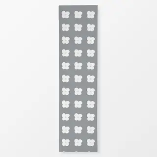 Tischläufer Butterblüme Weiß Auf Grau