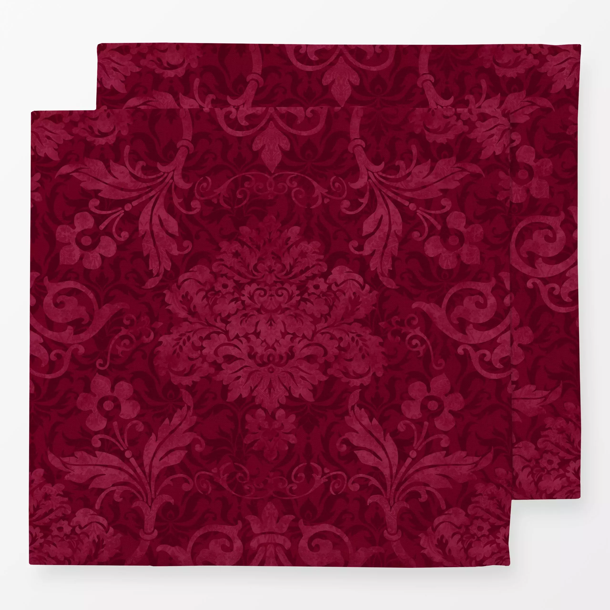 Servietten Victorian Damask Flourish - Blumen & Florales, Retro & Vintage - von „Andrea Haase"; Muster, rosa, floral, pink, ...