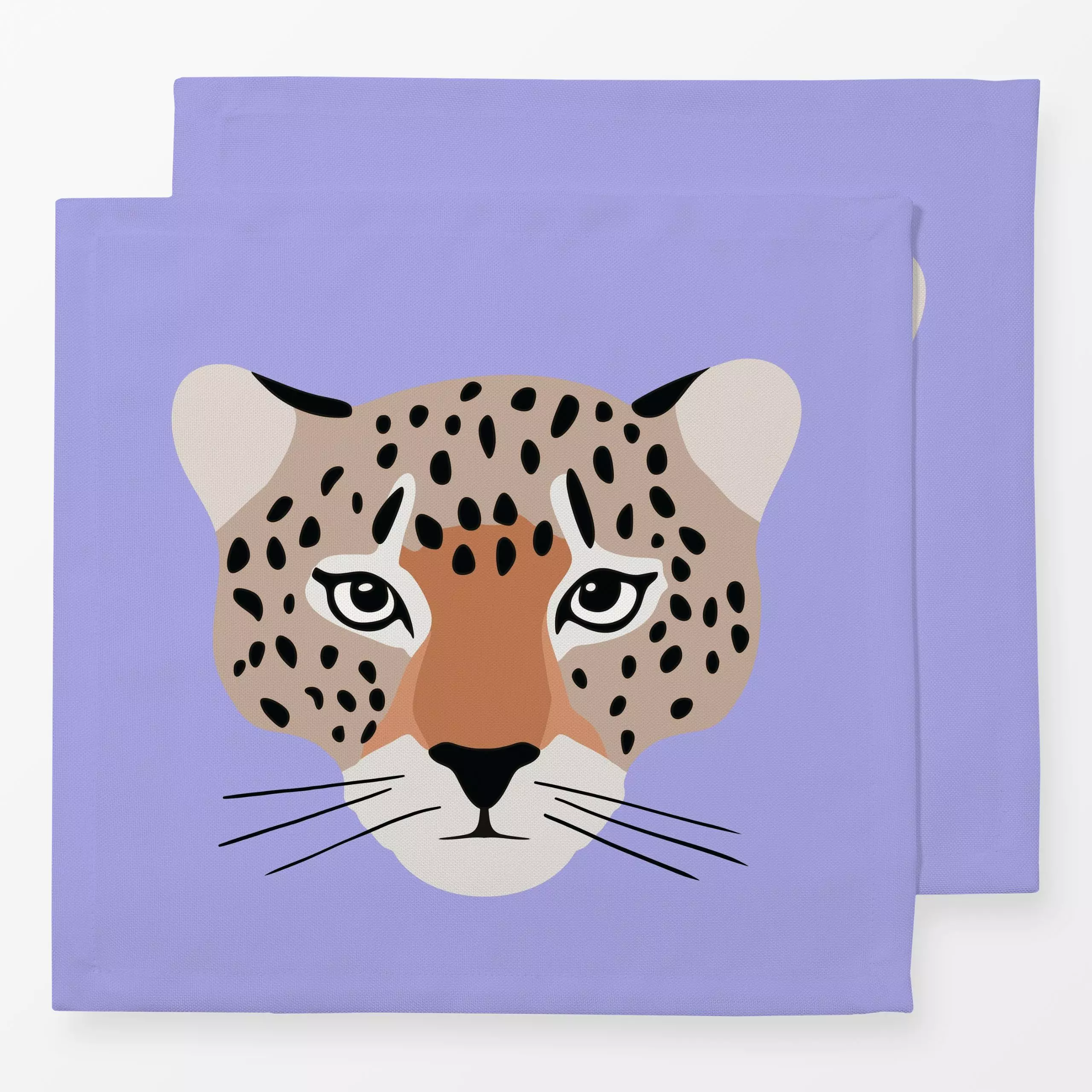 Servietten Leo Kopf Lavender - Kinderzimmer & Motive für Kinder, Tiere - von „Studio Kesse"