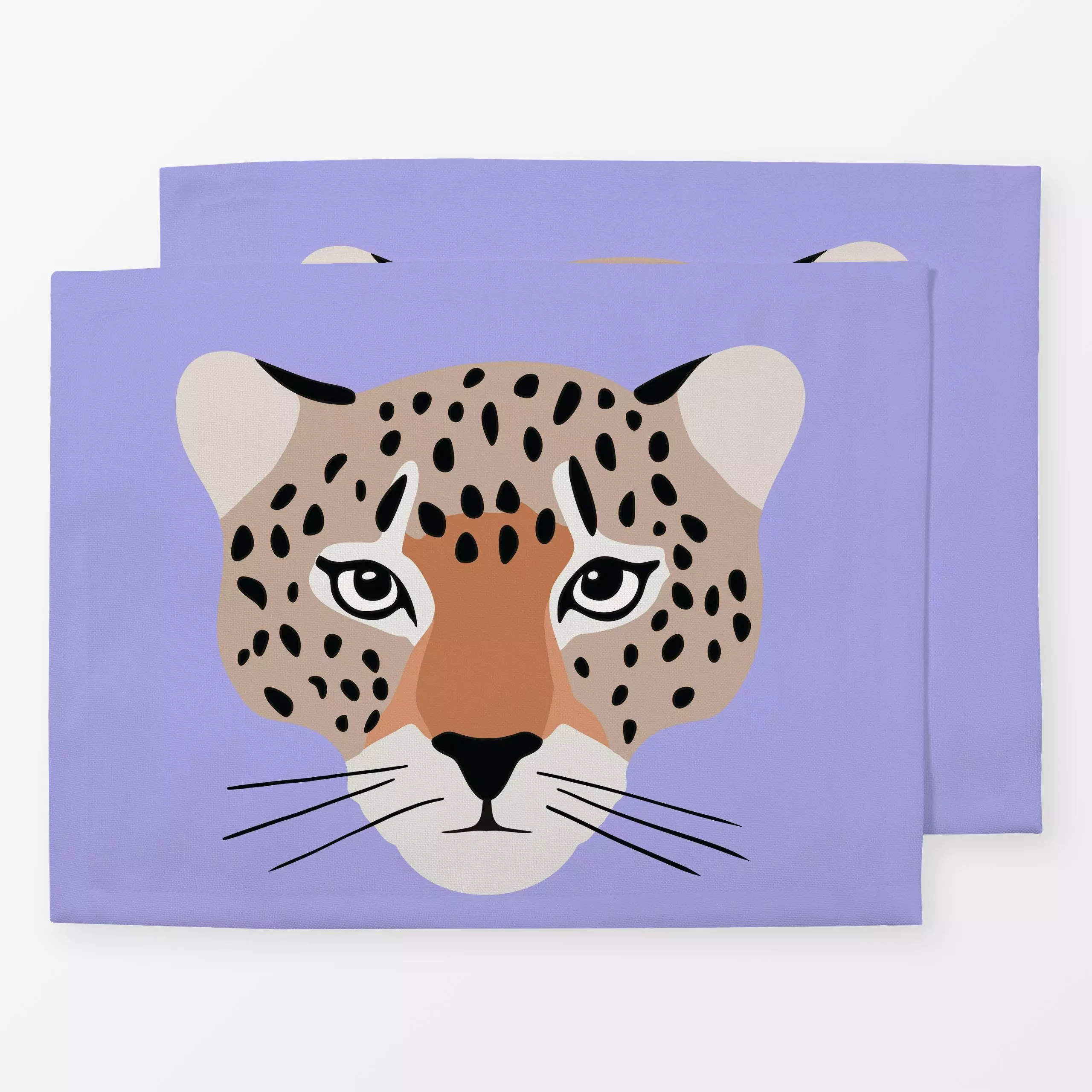 Tischset Leo Kopf Lavender, Tiere, fürs Kinderzimmer, von Studio Kesse