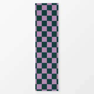 Tischläufer Schachbrett grün flieder