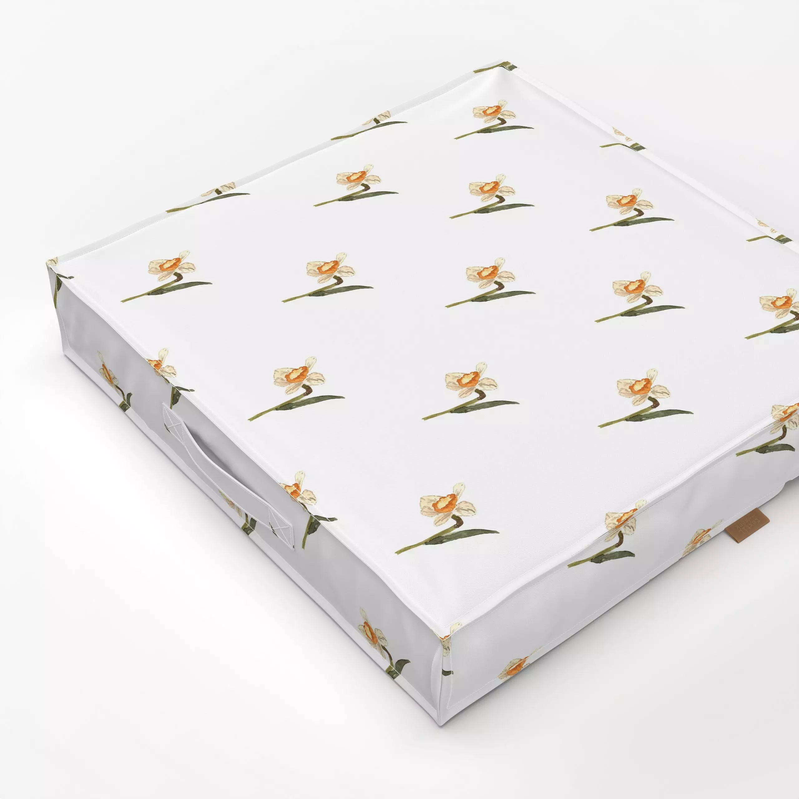 Bodenkissen Easter Fun Osterglocke - Blumen & Florales, Frühling, Ostern - von „Lena Yokota"; Muster, Blumen, floral, Ostern...