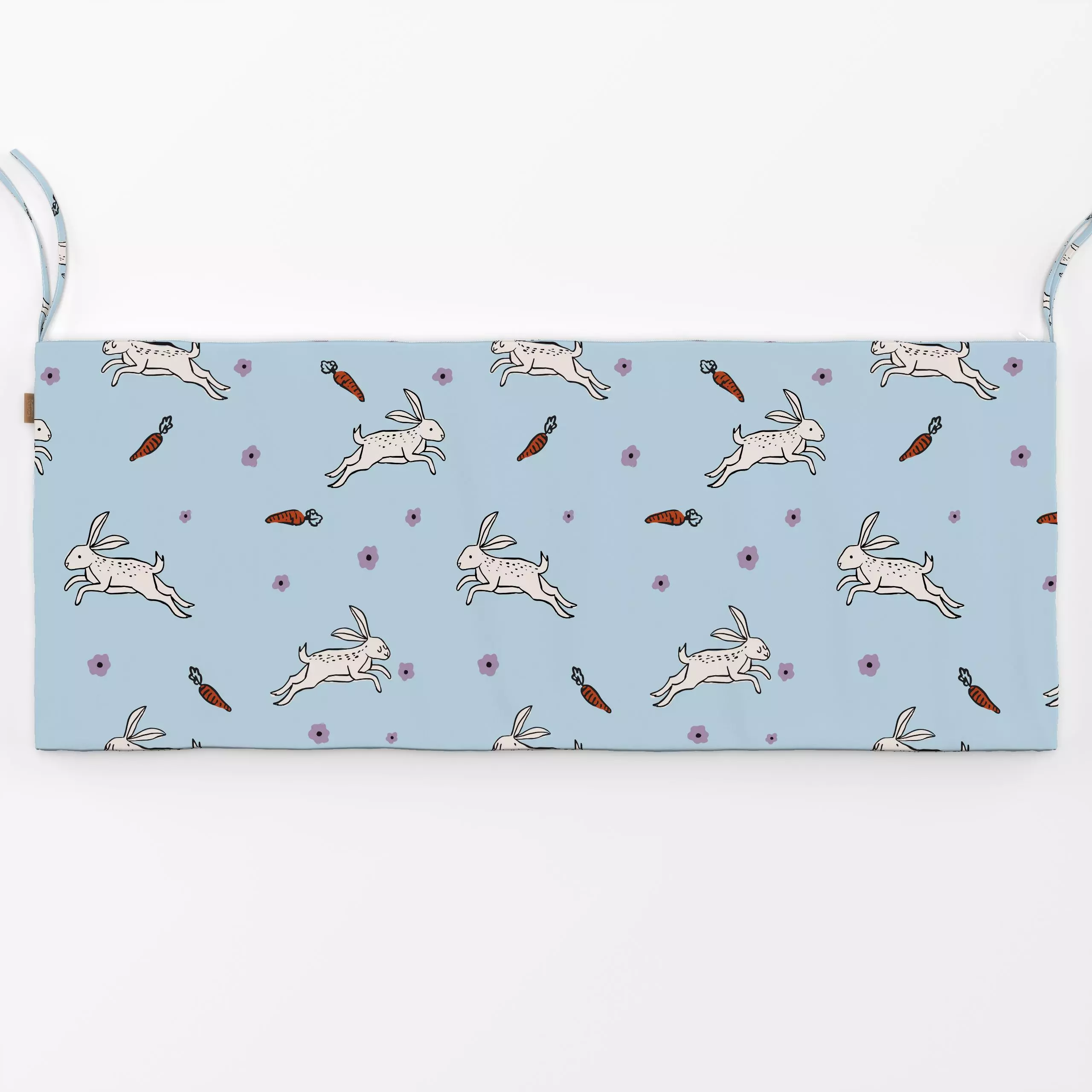 Bankauflage Hasen blau - Frühling, Tiere, Anlässe, Ostern - von „moDeern Design Studio"; Blumen, vintage, Ostern, Fruehling,...