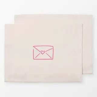 Tischset Love Letter pink
