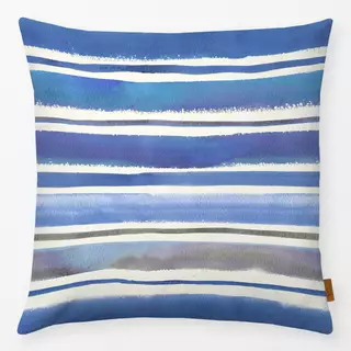 Kissen Sea Stripes Ocean blue