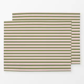 Tischset Streifen grün rosa