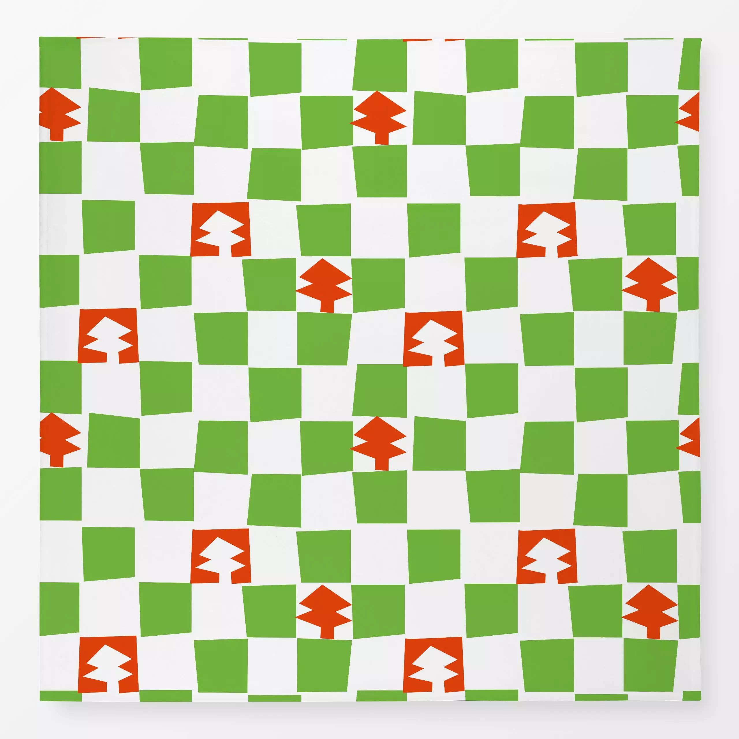 Tischdecke Christmas Tree Checker - Natur & Landschaft, Weihnachten, Symbole & Muster - von „Lisa Jasmin Bauer"; Tanne, Tann...