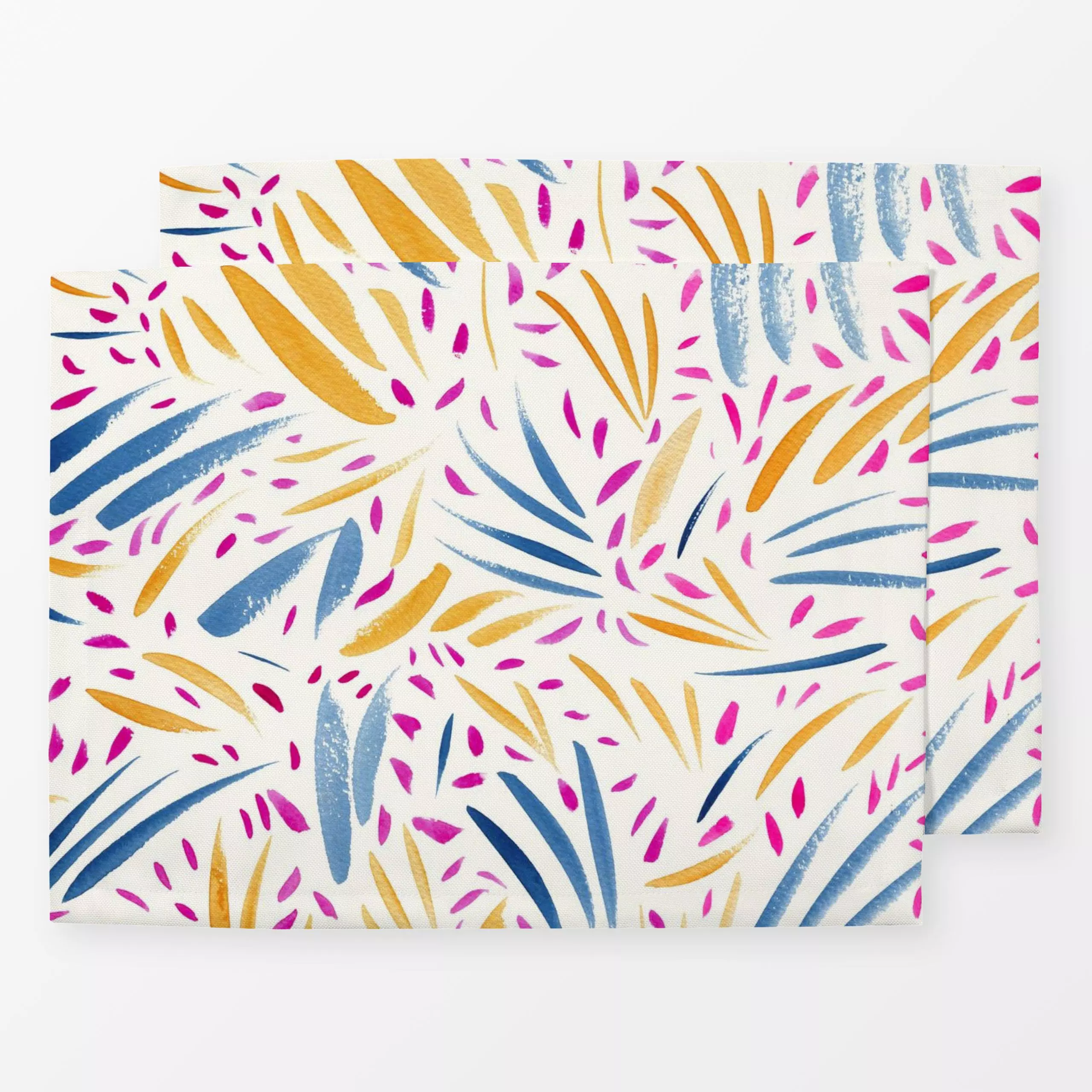 Tischset Summer Confetti - Symbole & Muster - von „Studio Salz"; Wasserfarben, Aquarell, abstrakt, bunt, farbenfroh, studios...