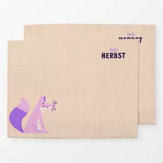 Tischset Herbstliebe Fuchs hell
