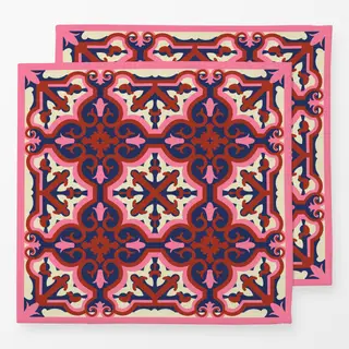 Servietten Azujelo Muster2 pink