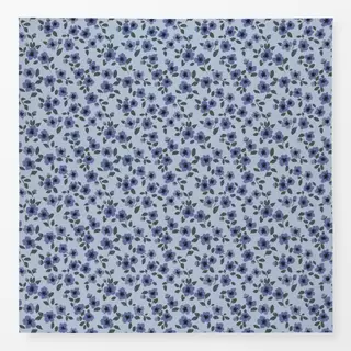 Tischdecke Blumenmuster blau