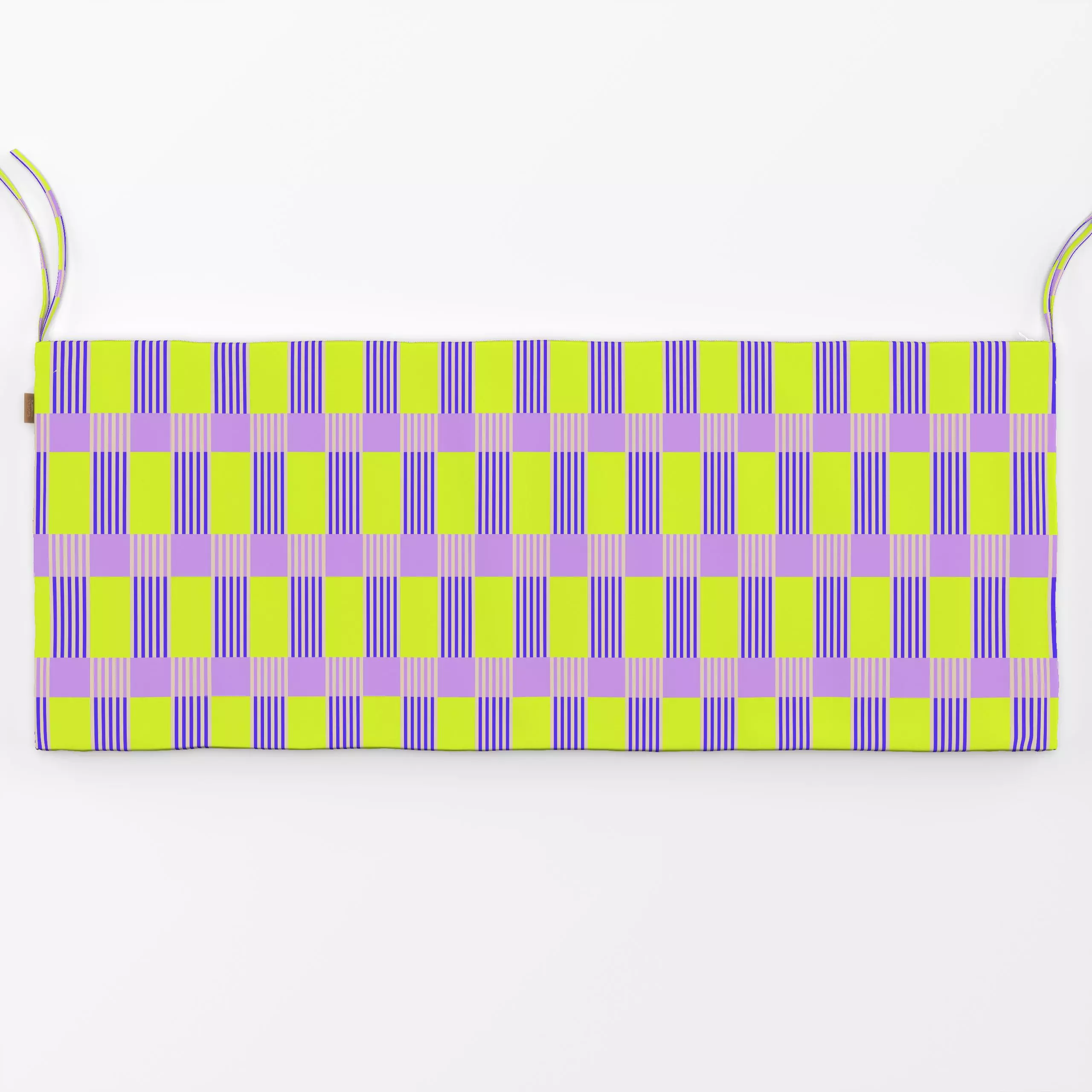 Bankauflage Fun Graphic Stripes - Symbole & Muster - von „Julia Schumacher"; Streifen, rosa, Karo, lila, kariert, fun, gestr...