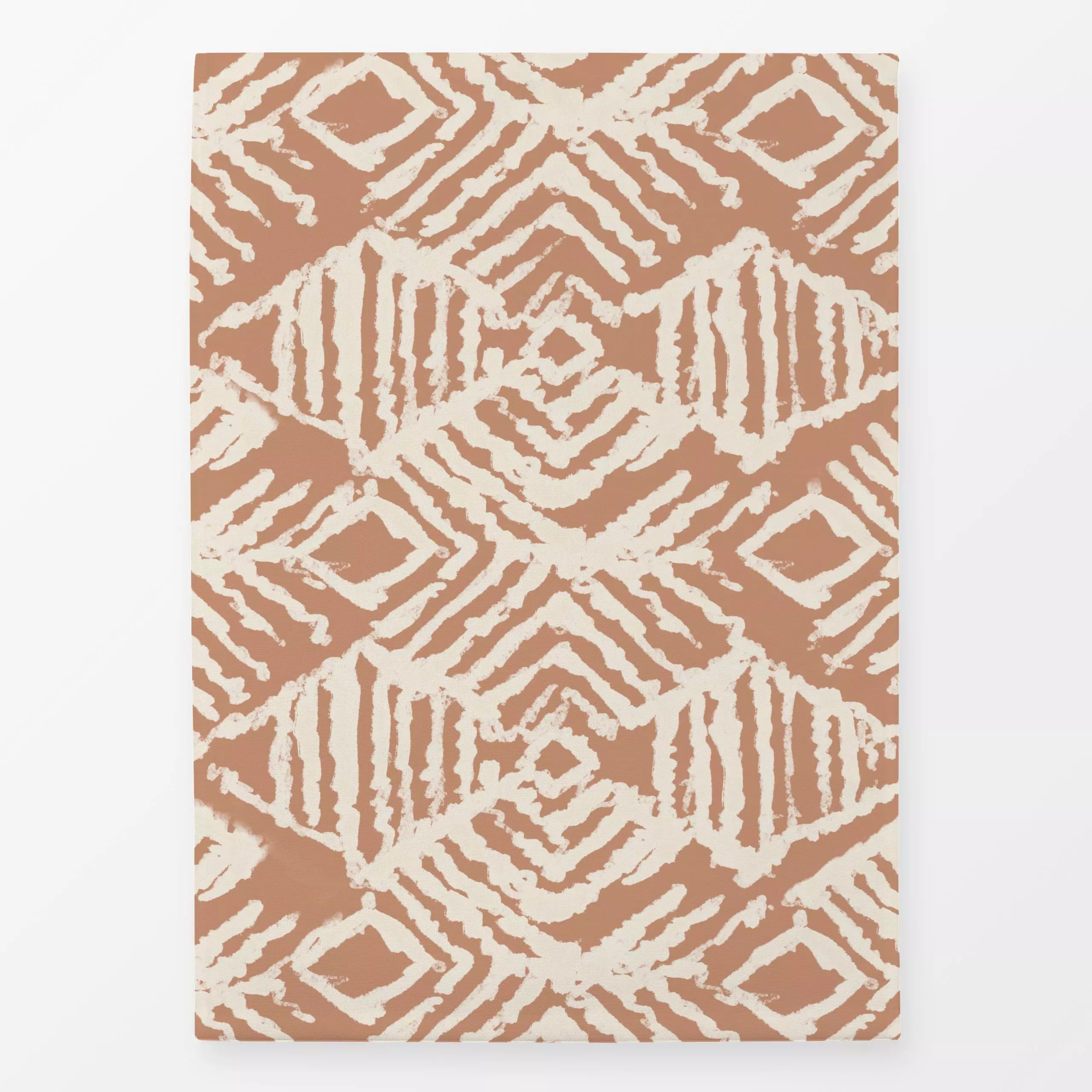 Geschirrtücher ETHNO IKAT Braun - Sommer, Symbole & Muster - von „Kruth Design"; Garten, Sommer, Ethno, outdoor, ikat, Balko...