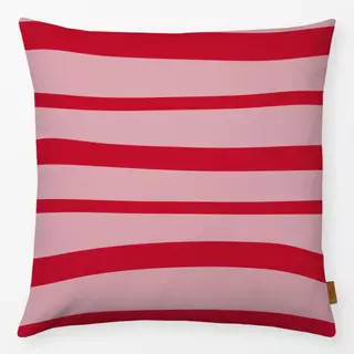 Kissen Querstreifen Rot Pink