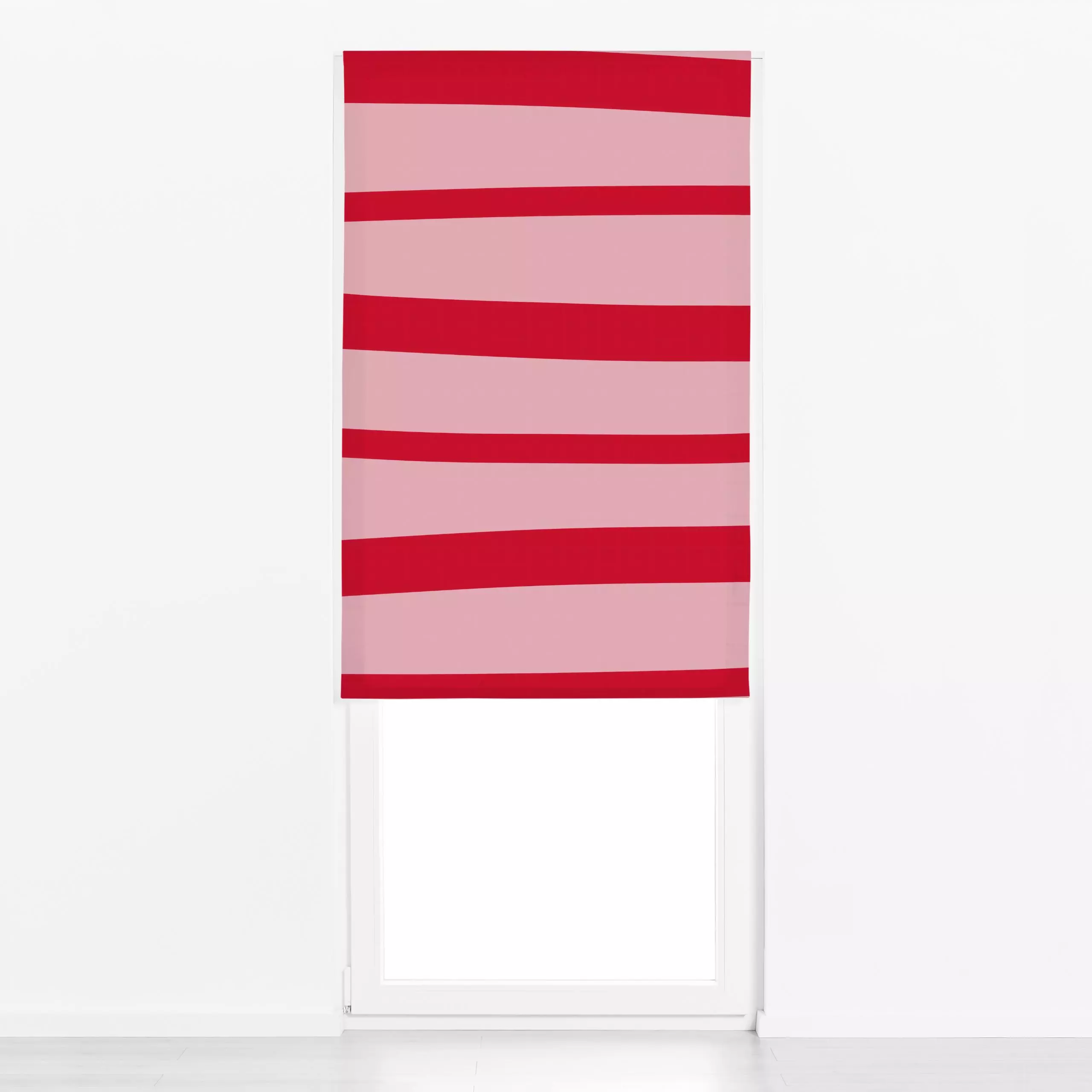 Raffrollo Querstreifen Rot Pink - Sommer, Symbole & Muster, Retro & Vintage - von „Uta Naumann"; boho, Streifen, Retro, mode...
