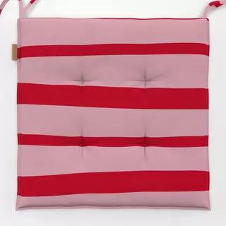 Sitzkissen Querstreifen Rot Pink