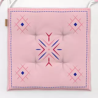 Sitzkissen Cool Boho Star Ornaments pink