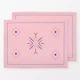 Tischset Cool Boho Star Ornaments pink