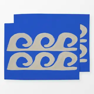 Tischset Retro Swirl Waves