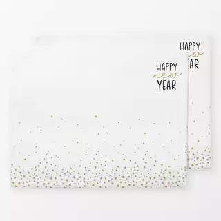 Tischset New Year in Paris white beige