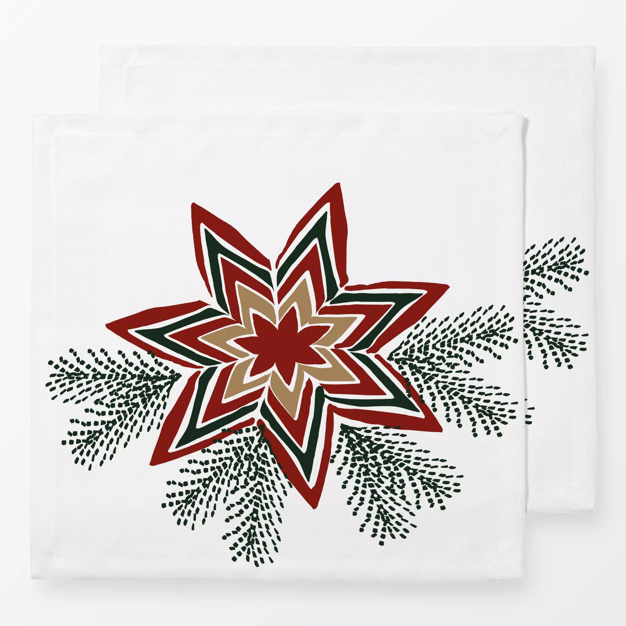 Servietten Adventsstern Rot - Weihnachten, Winter - von „Alisa Knöß"; skandinavisch, modern, gold, Weihnachtsdeko, Weihnacht...