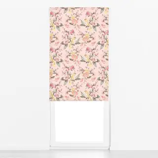 Raffrollo Pink Chinoiserie Garten