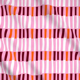 Meterware Streifenmix Pink