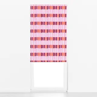 Raffrollo Streifenmix Pink