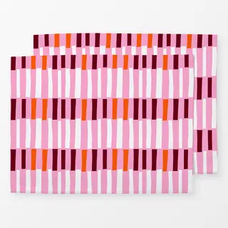 Tischset Streifenmix Pink