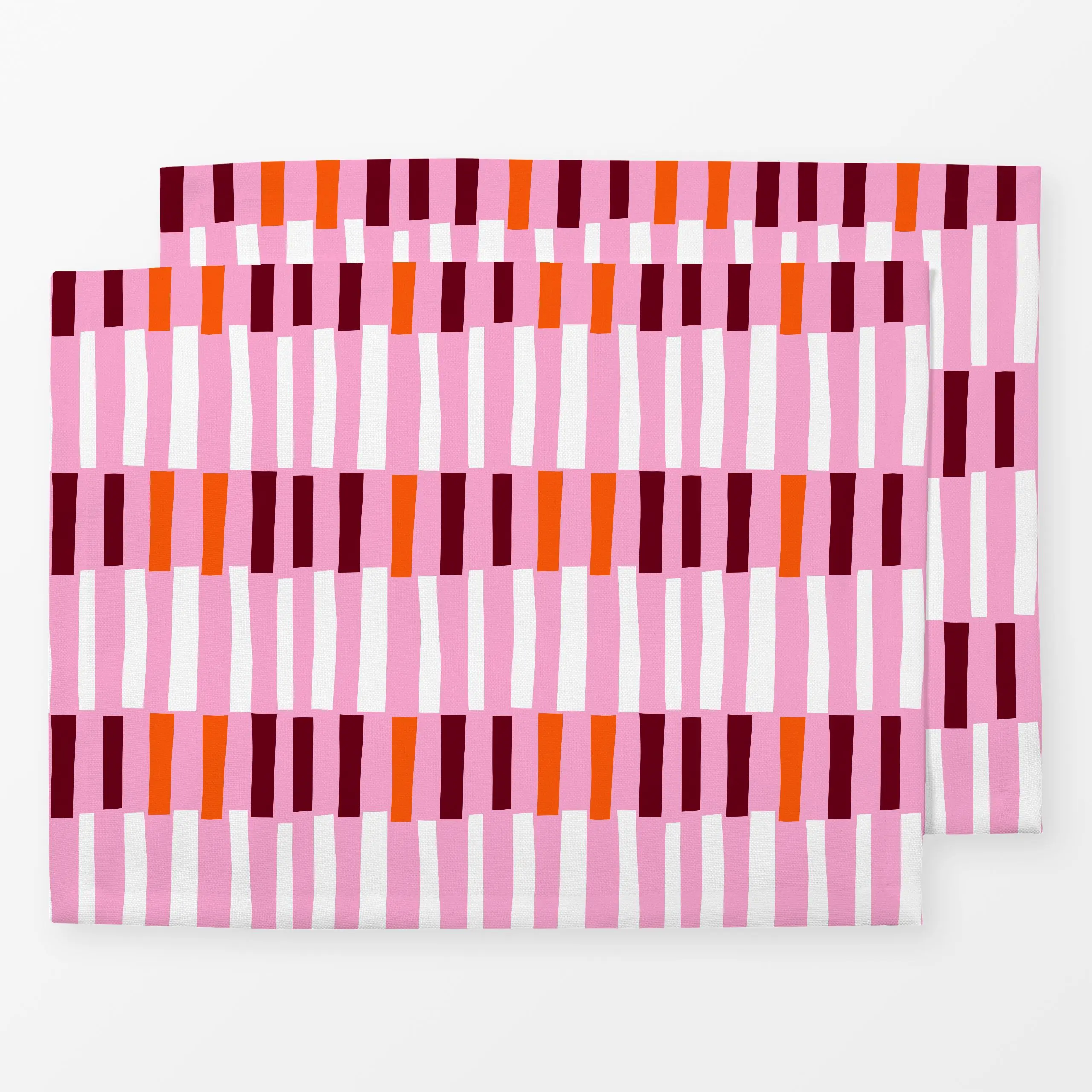 Tischset Streifenmix Pink - Frühling, Symbole & Muster - von „Lisa Jasmin Bauer"; Streifen, minimalistisch, Fruehling, gestr...