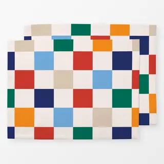 Tischset Christmas Checkers