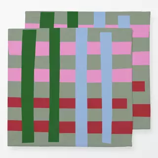 Servietten Weihnachtskaro hellgrün