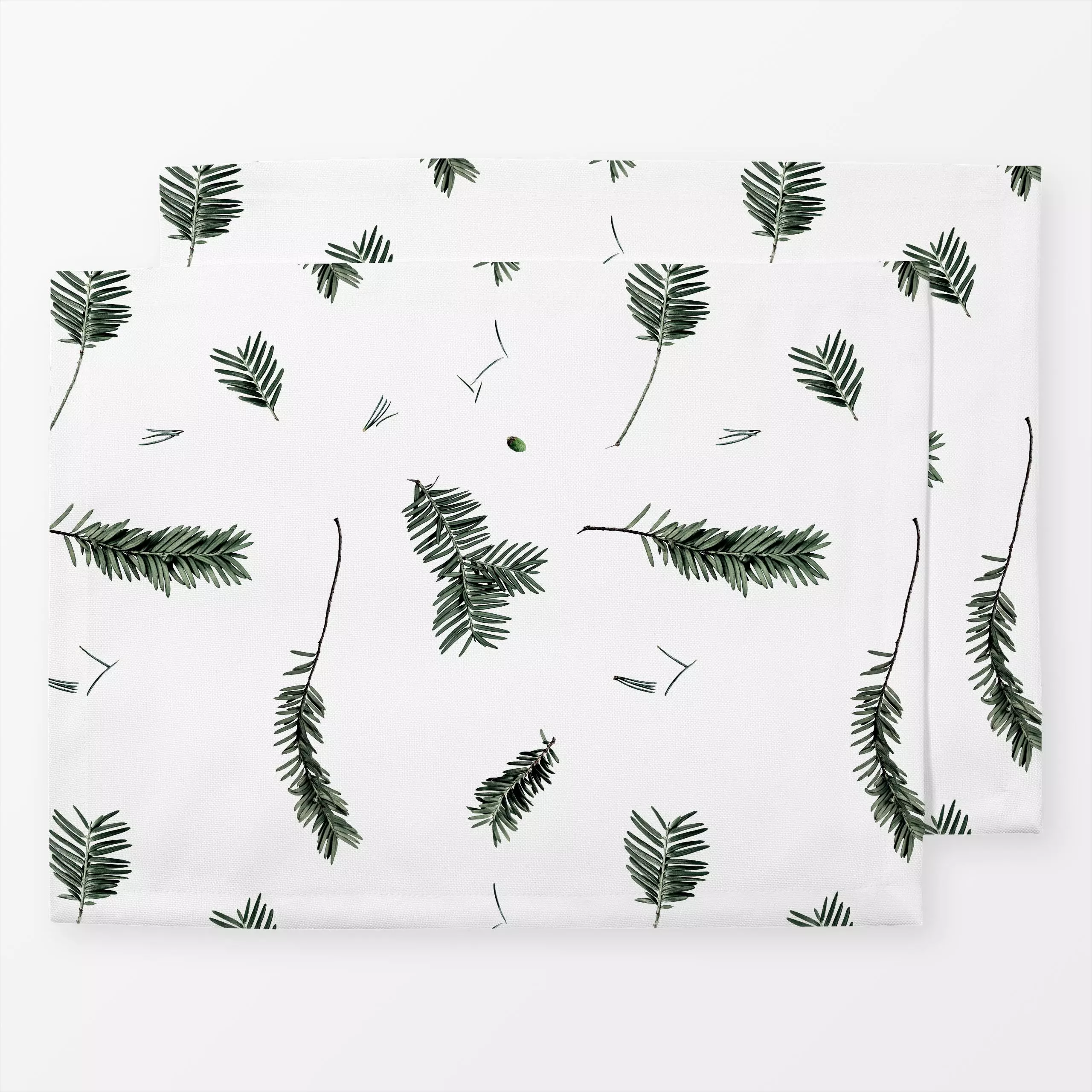 Tischset Small Fir Branches - Weihnachten, Winter - von „Mareike Böhmer"; Muster, minimal, Zweige, Tannenbaum, Weihnachten, ...