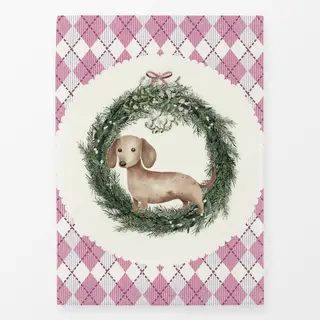 Geschirrtücher Weihnachtsdackel Raute
