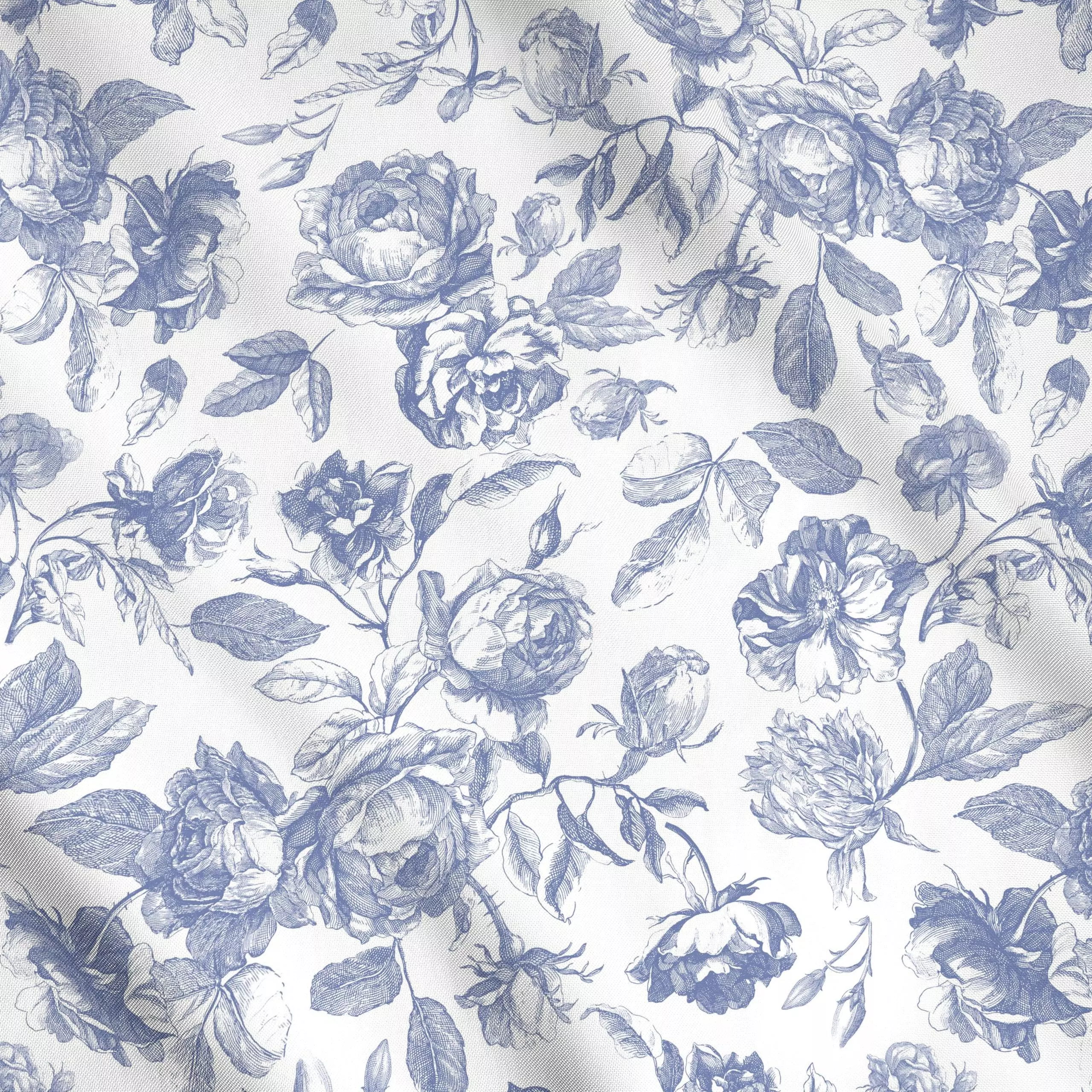Meterware Blaue Rosen - Toile DeJouy, Blumen, Sommer, von Uta Naumann