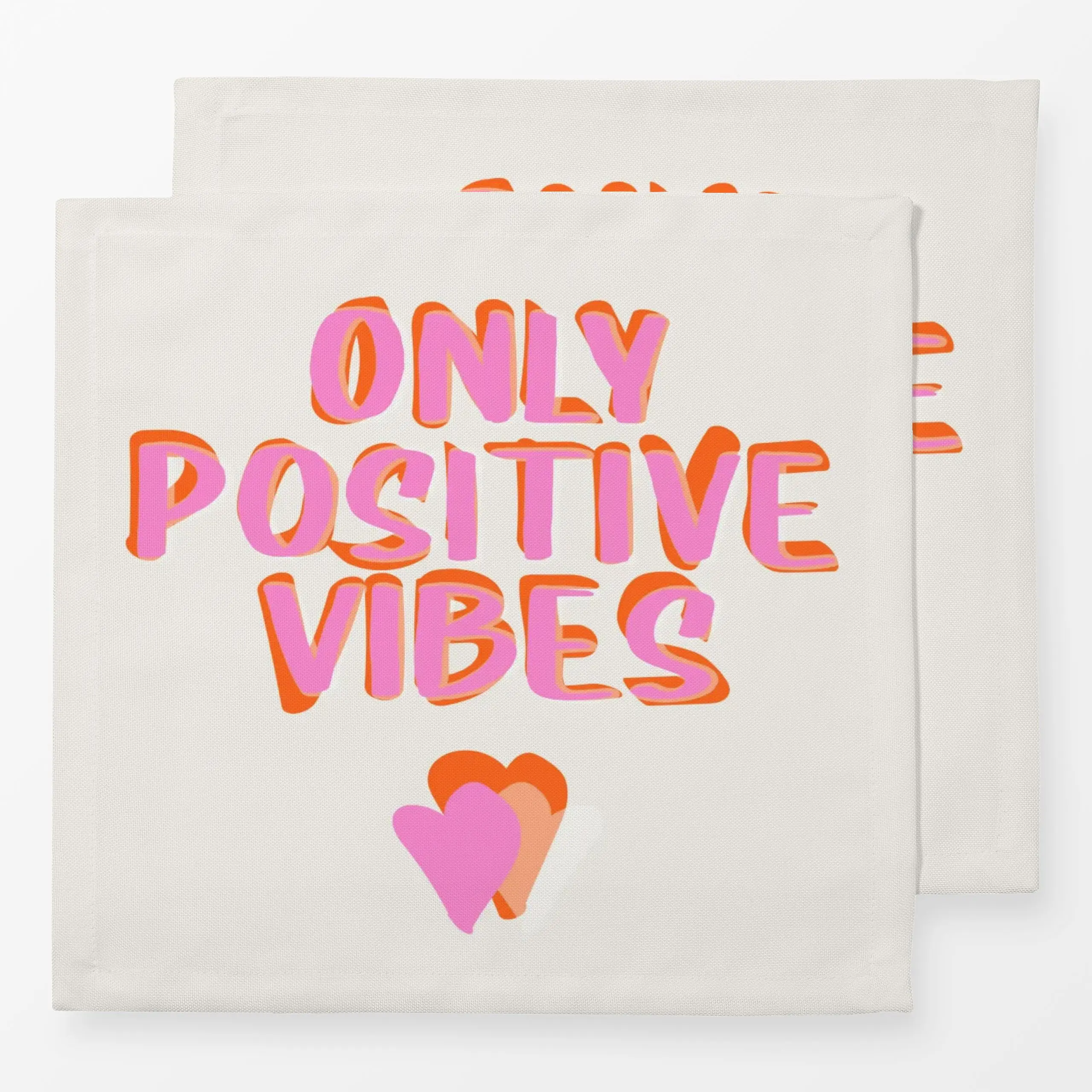Servietten Pop-Art-Only-positive-Vibes - Liebe, Romantik & Pride, Sprüche & Schriftzüge, Symbole & Muster - von „Malou Studi...