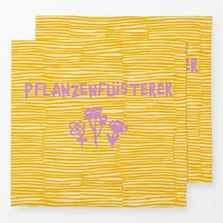 Servietten Pflanzenfluesterer gelb