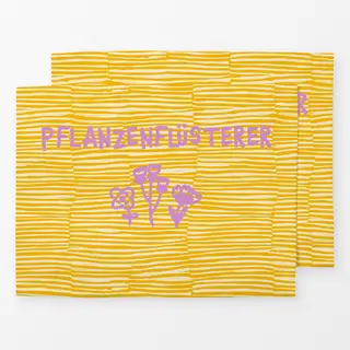 Tischset Pflanzenfluesterer gelb