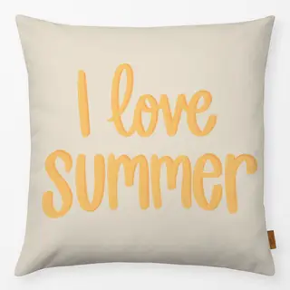 Kissen I LOVE SUMMER gelb