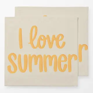 Servietten I LOVE SUMMER gelb