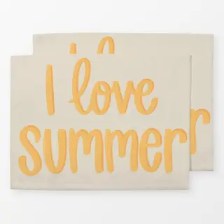 Tischset I LOVE SUMMER gelb