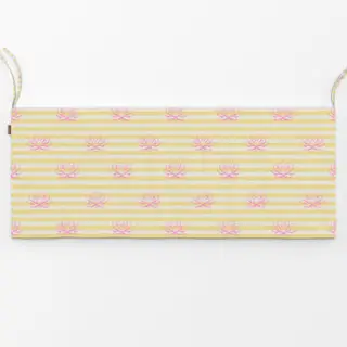 Bankauflage Lotus Blüte gestreift gelb