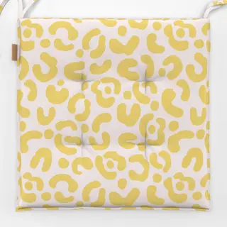Sitzkissen Muster Leo Flower Gelb
