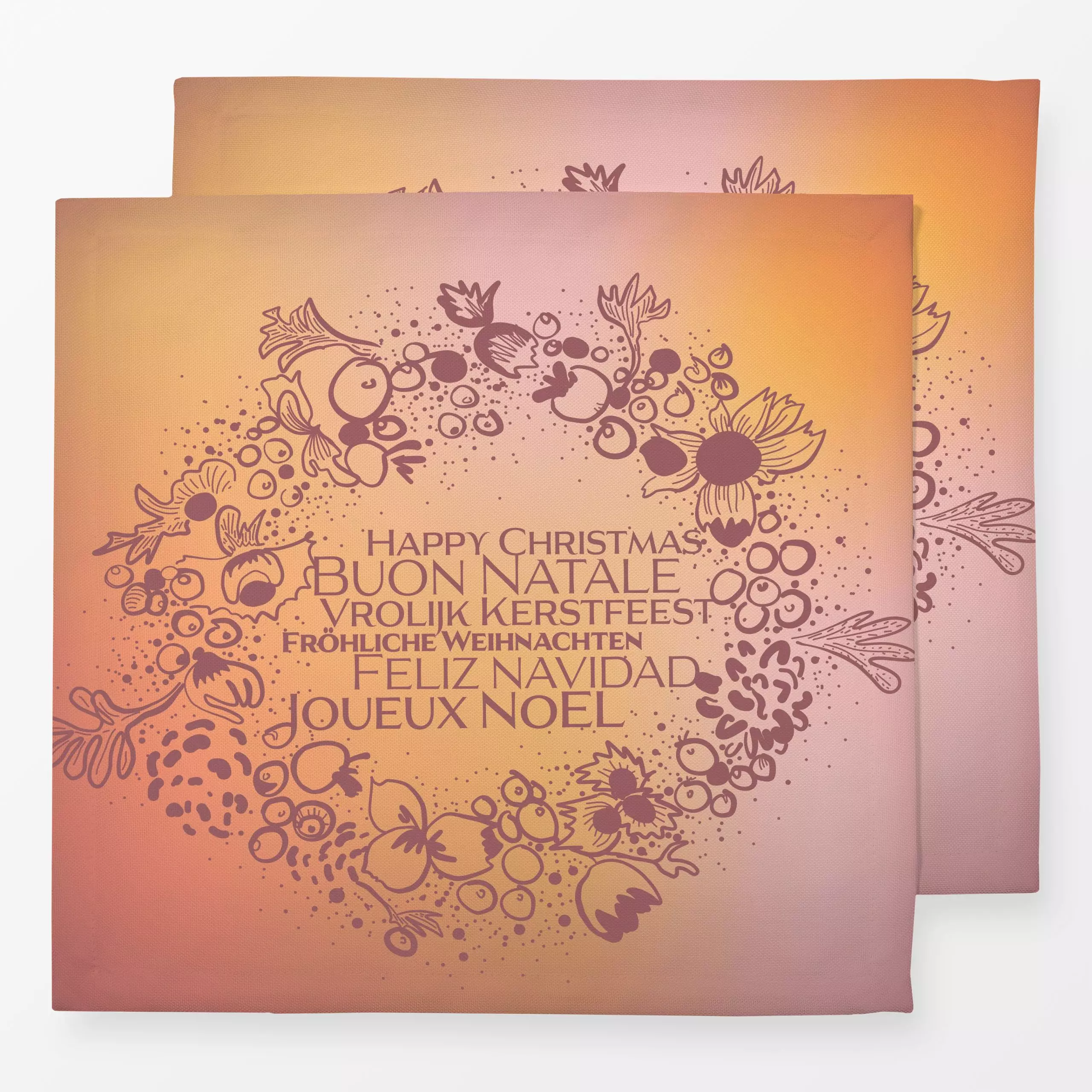 Servietten Christmas Wishes - Winter, Anlässe - von „Patries Elisabeth"; Merry Christmas, Weihnachten, Weihnachtsdeko, festl...