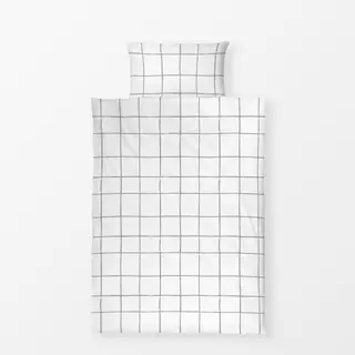 Bettwäsche Grid White