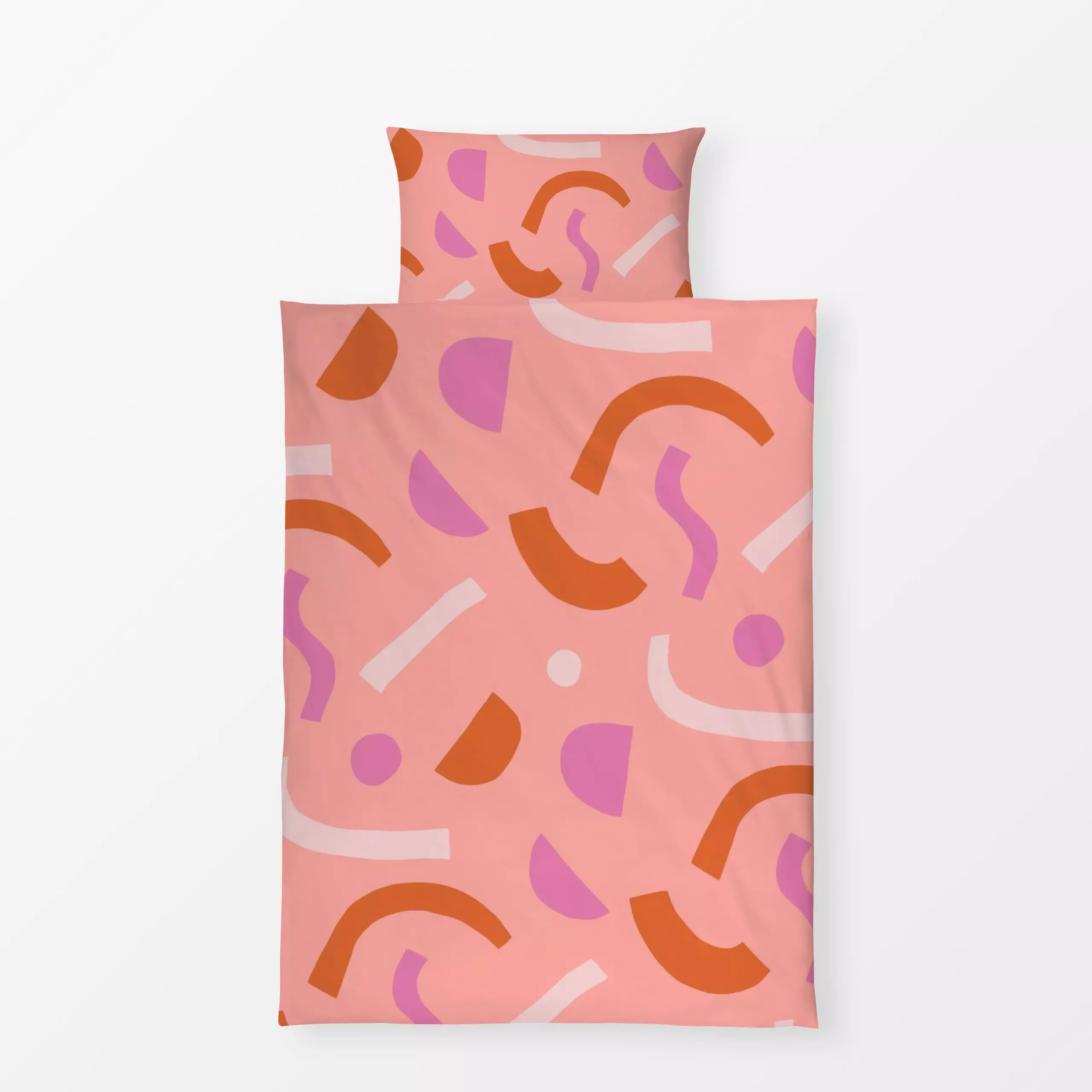 Bettwäsche Lykkelig sommar - Sommer, Symbole & Muster - von „Buttablume"; skandinavisch, Dots, formen, Astrakt, Shapes, summ...