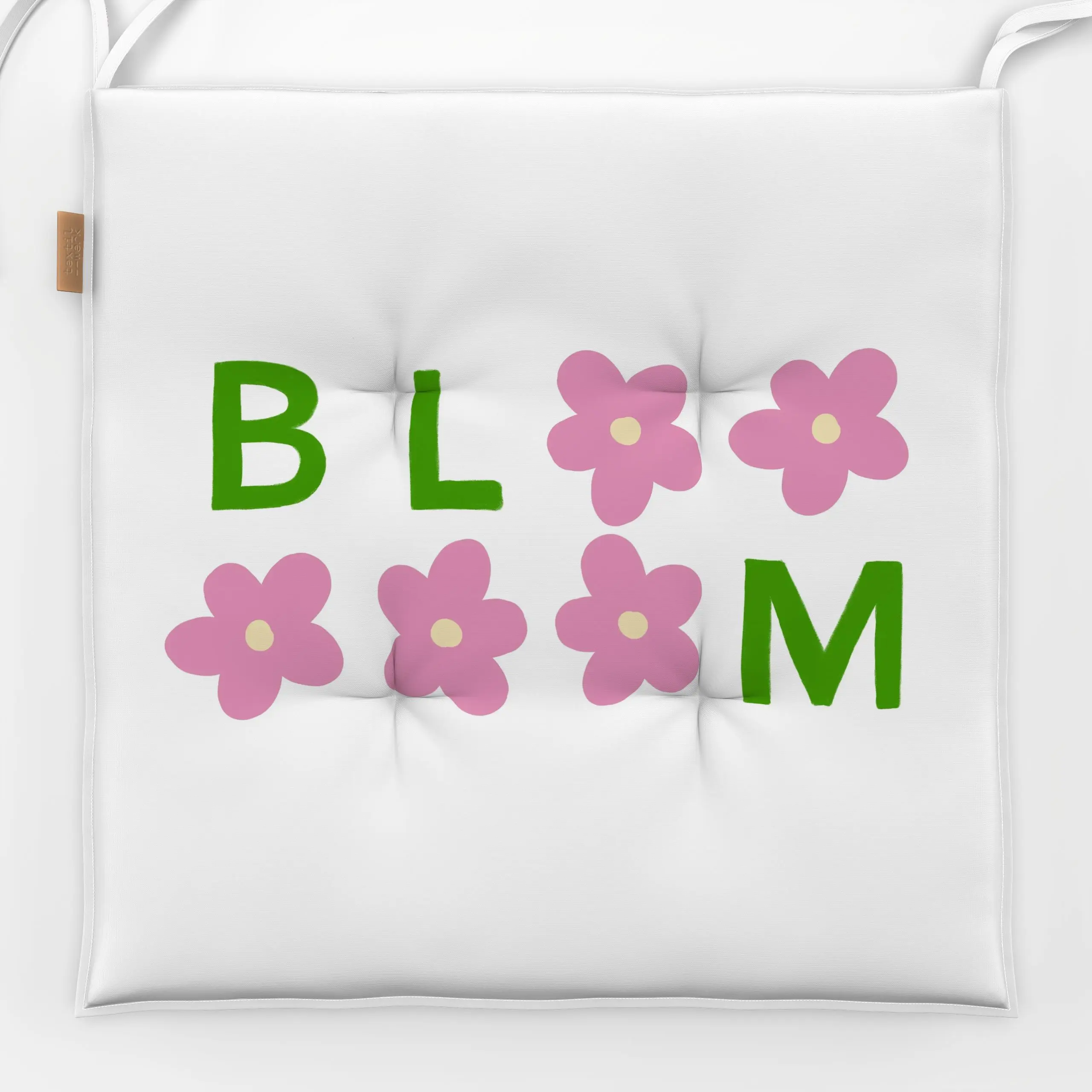 Sitzkissen Bloom - Blumen & Florales, Frühling, Sprüche & Schriftzüge - von „Sophie Augustin Illustration"; Blumen, Garten, ...