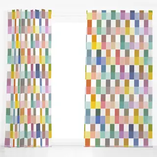 Dekovorhang Modern Fliesen Geometric Bunt